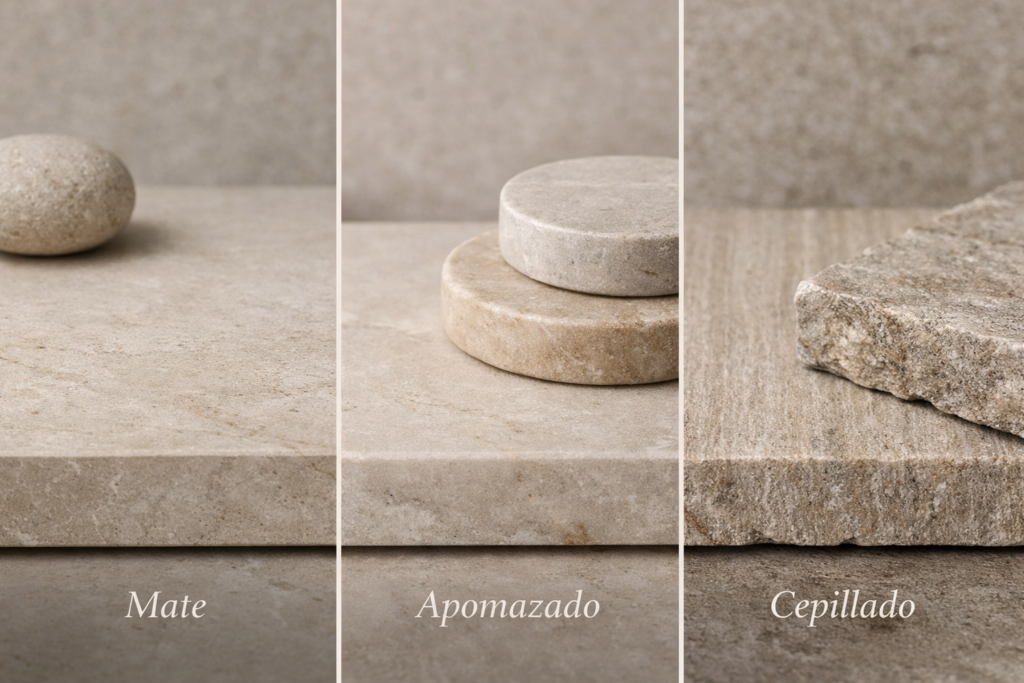 Adiós al brillo: el auge de los acabados mate en piedra natural