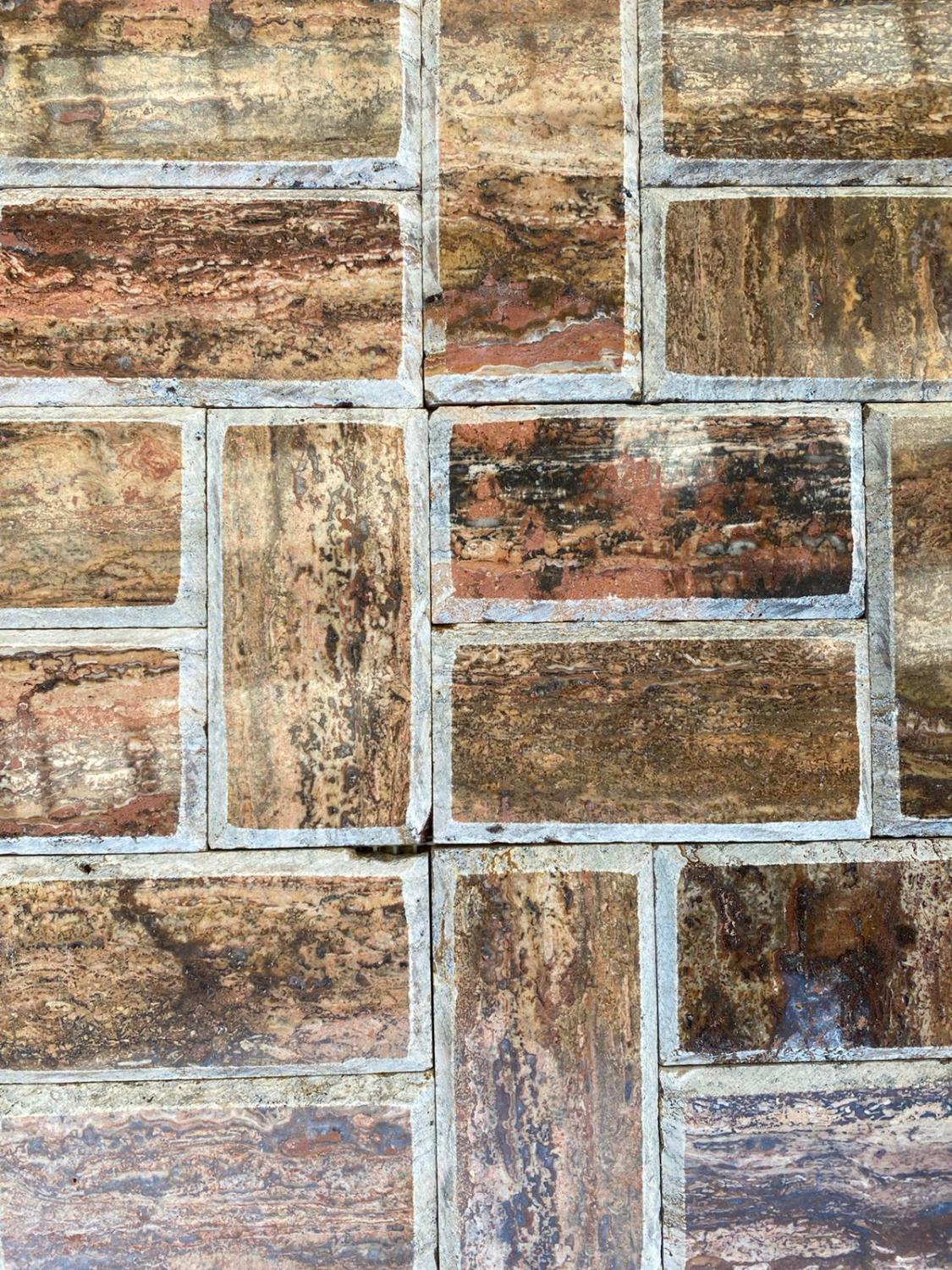 Fiorito rojo rectangulares — muestra del material