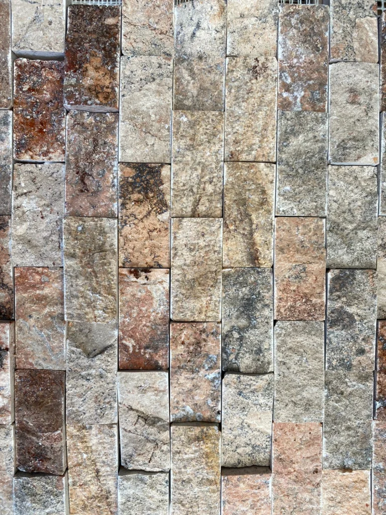 Travertino rojo — muestra del material