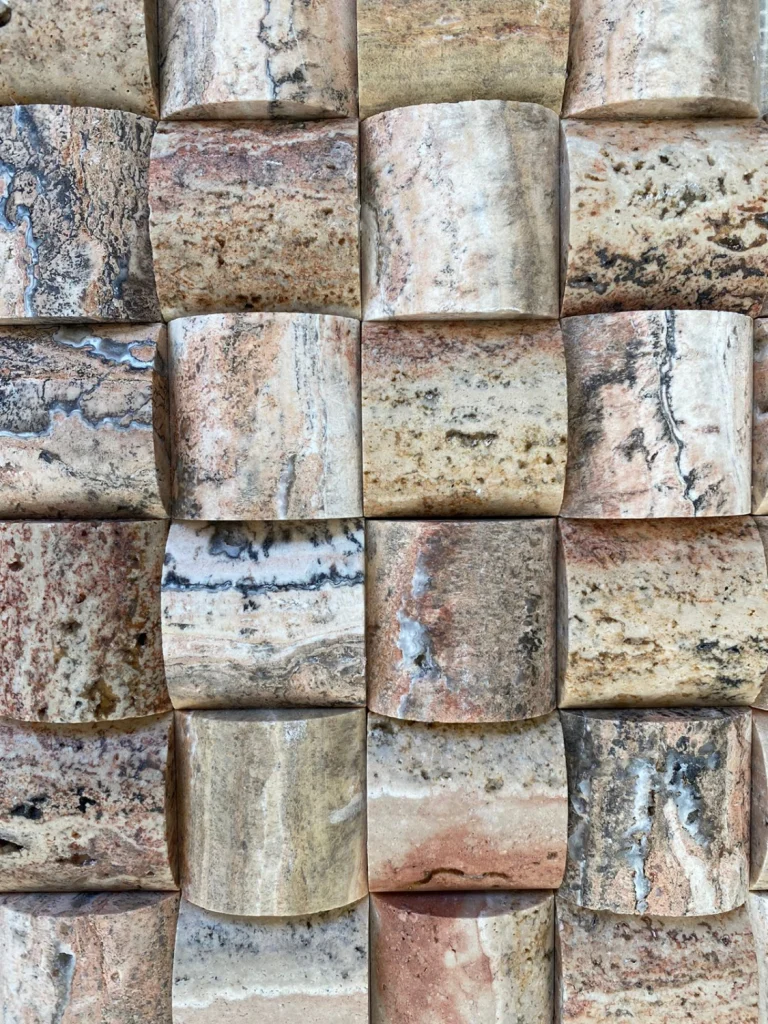 Arcoíris media caña 5 x 5 cm al ácido — muestra del material